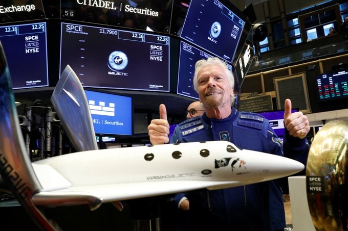 #SPCE BREAKING: Richard Branson reaches space image preview